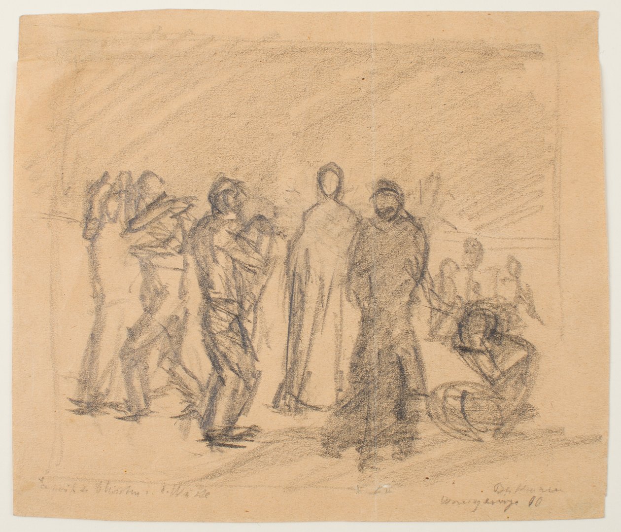 Skisse for Kristus i ørkenen av Max Beckmann