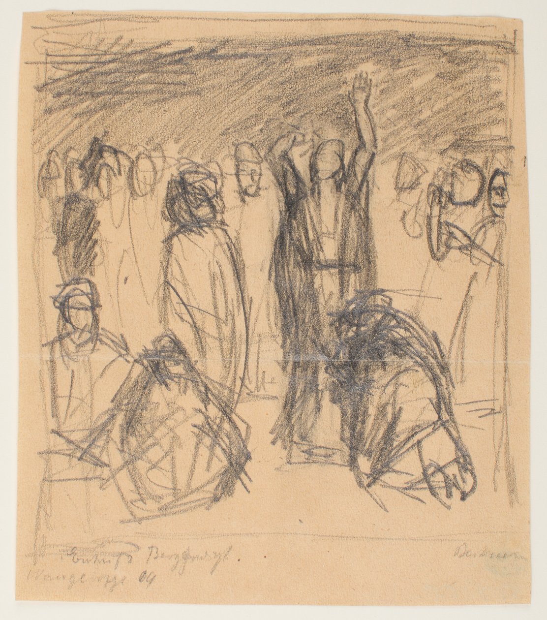 Skisse til Bergprekenen av Max Beckmann