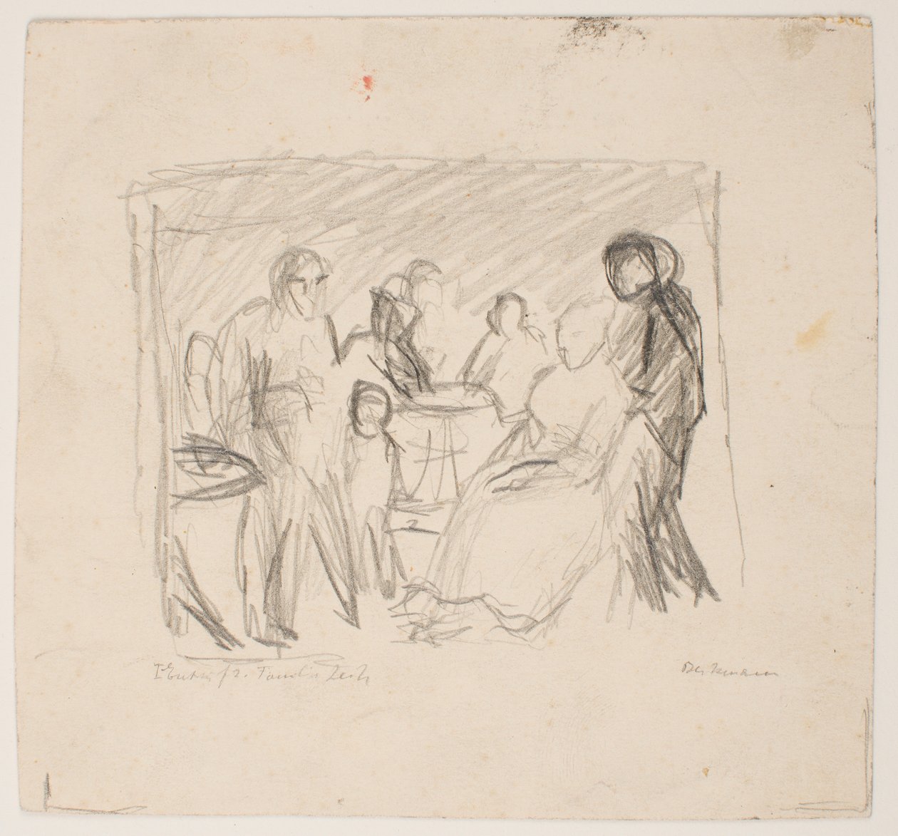 Skisse for Zech Family av Max Beckmann