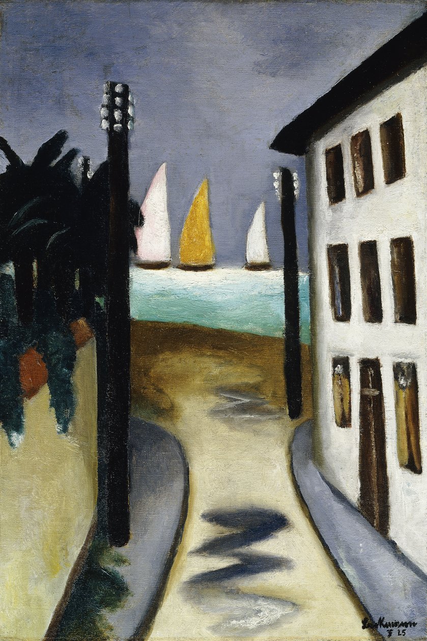 Lite landskap, Viareggio; Kleine Landschaft, Viareggio av Max Beckmann
