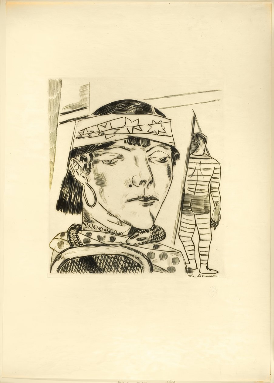 Snake Lade, tallerken ti fra messen av Max Beckmann
