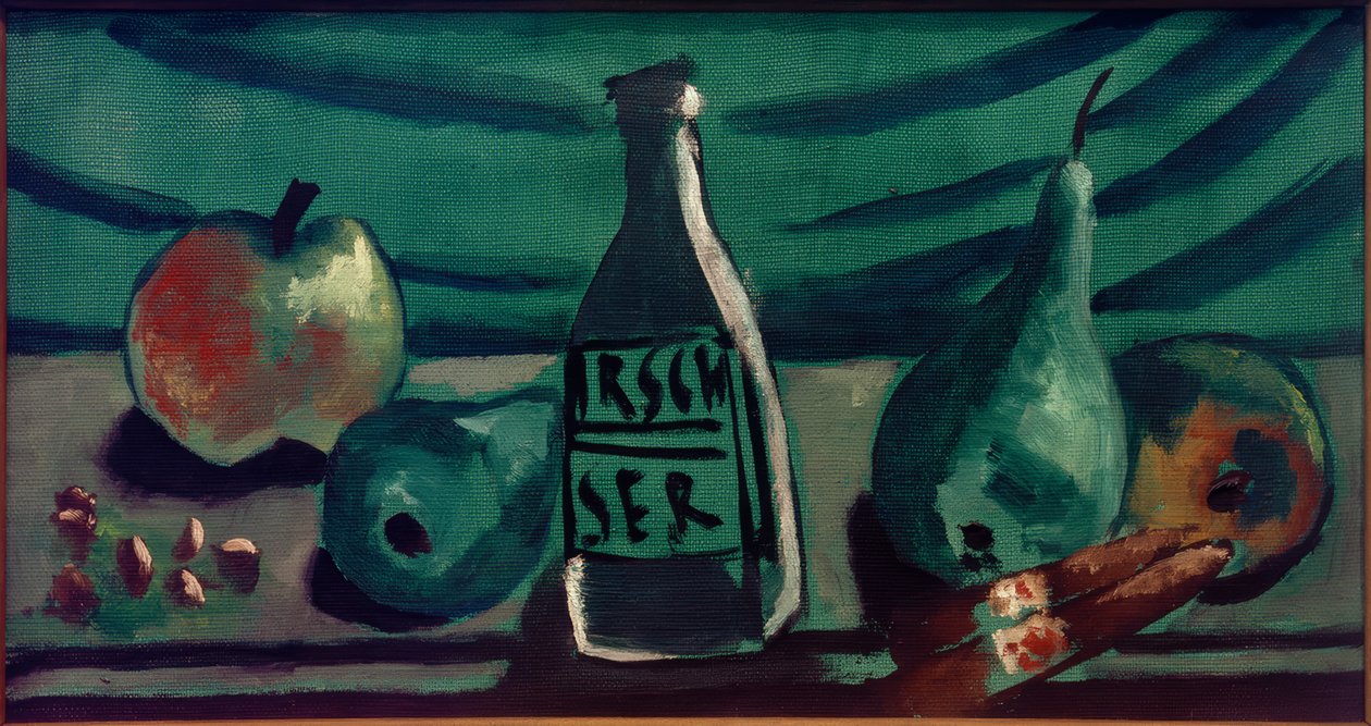 Stilleben med eple og pære av Max Beckmann