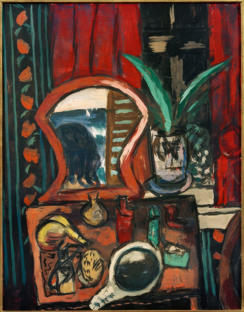 Stilleben med sminkebord av Max Beckmann