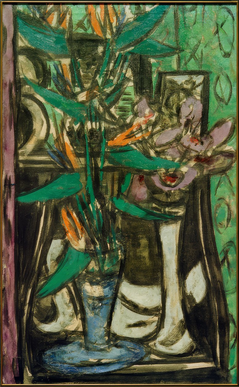 Stilleben med Strelizia av Max Beckmann