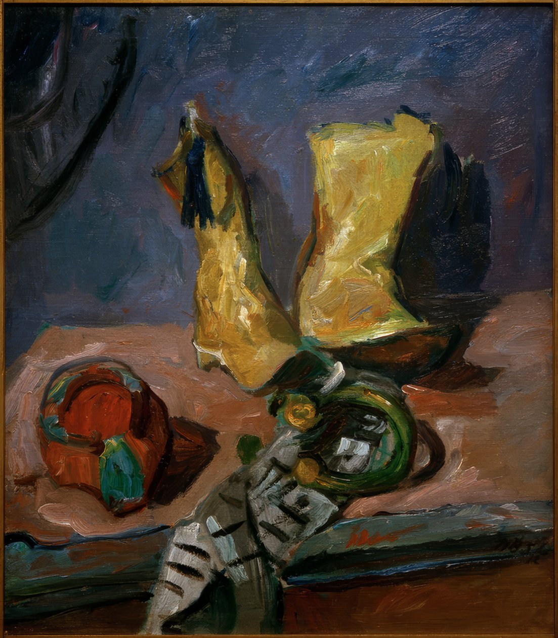 Stilleben med gule støvler av Max Beckmann