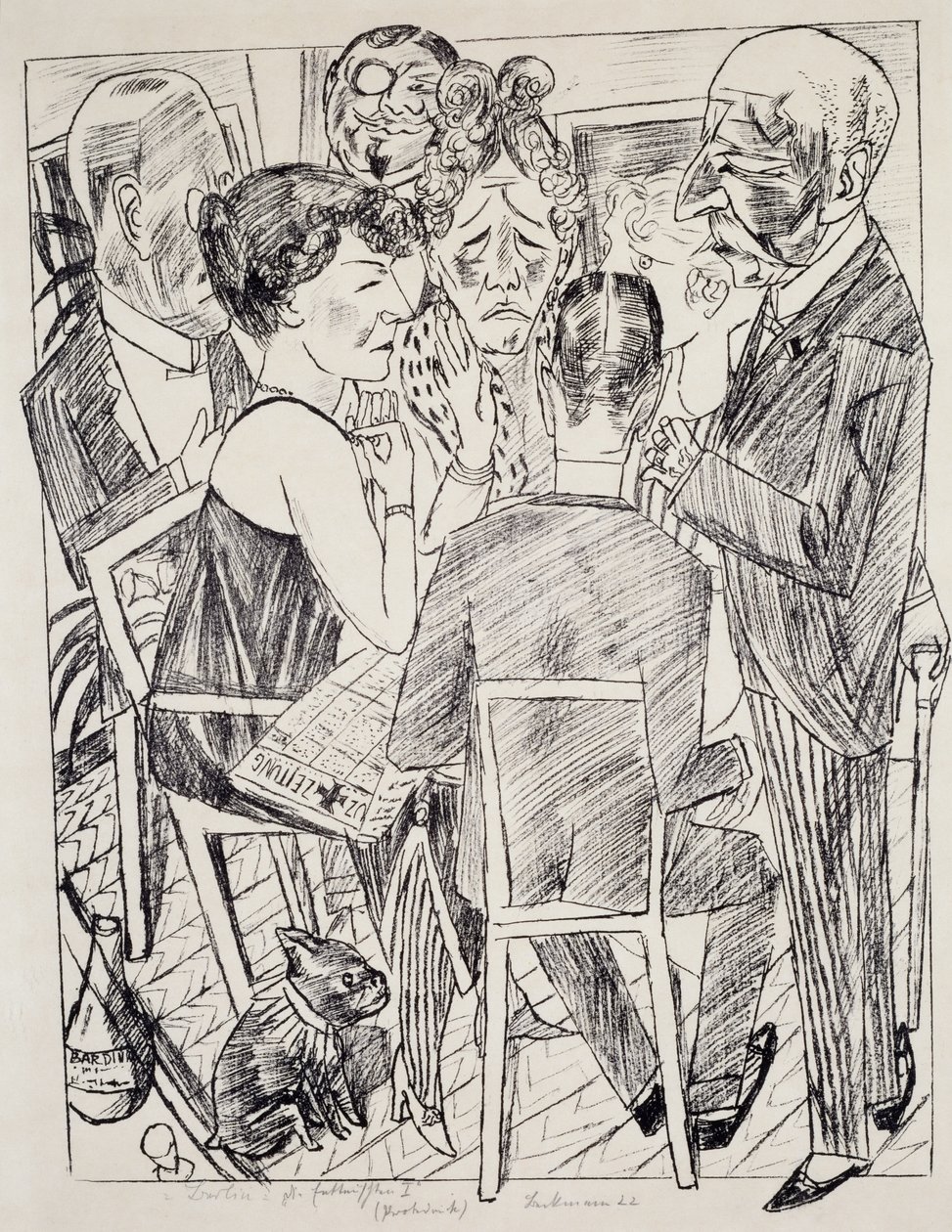 The Disappointed I, av Max Beckmann (1884-1950), litografi. Tyskland, 1900-tallet. av Max Beckmann