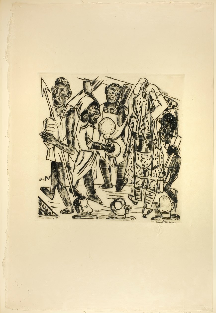 The Negro Dance, plate ni fra Jahrmarkt av Max Beckmann