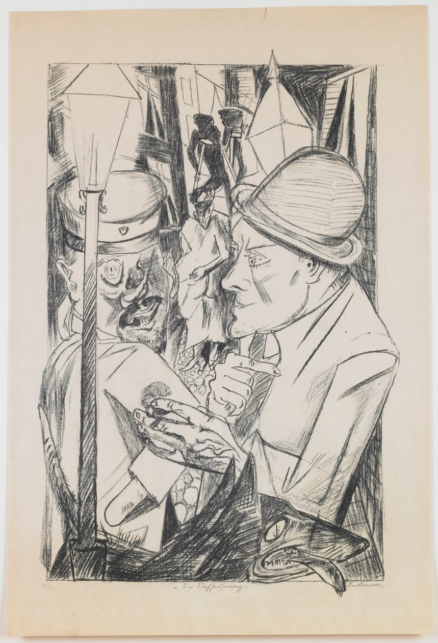 Veien hjem, plate 2 fra serien "Hell" av Max Beckmann