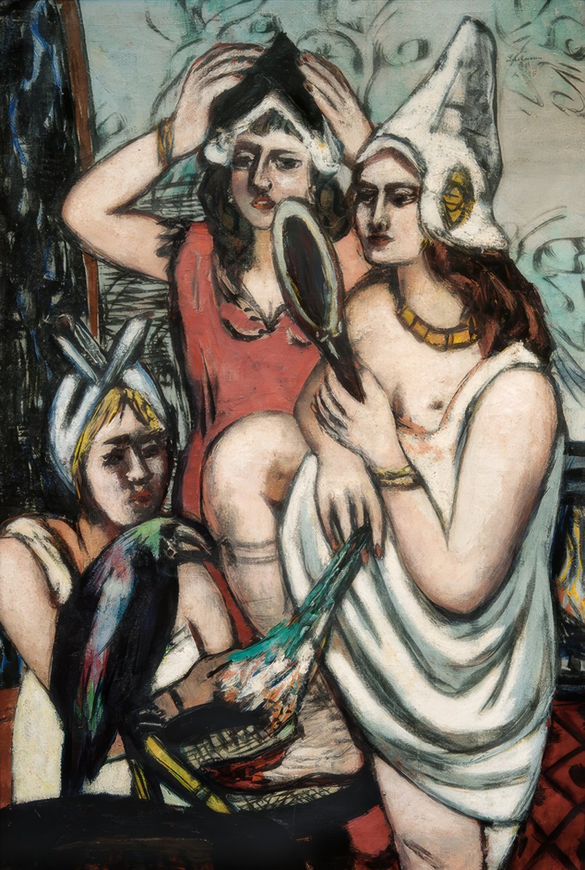 Før kostymefesten (tre kvinner) av Max Beckmann