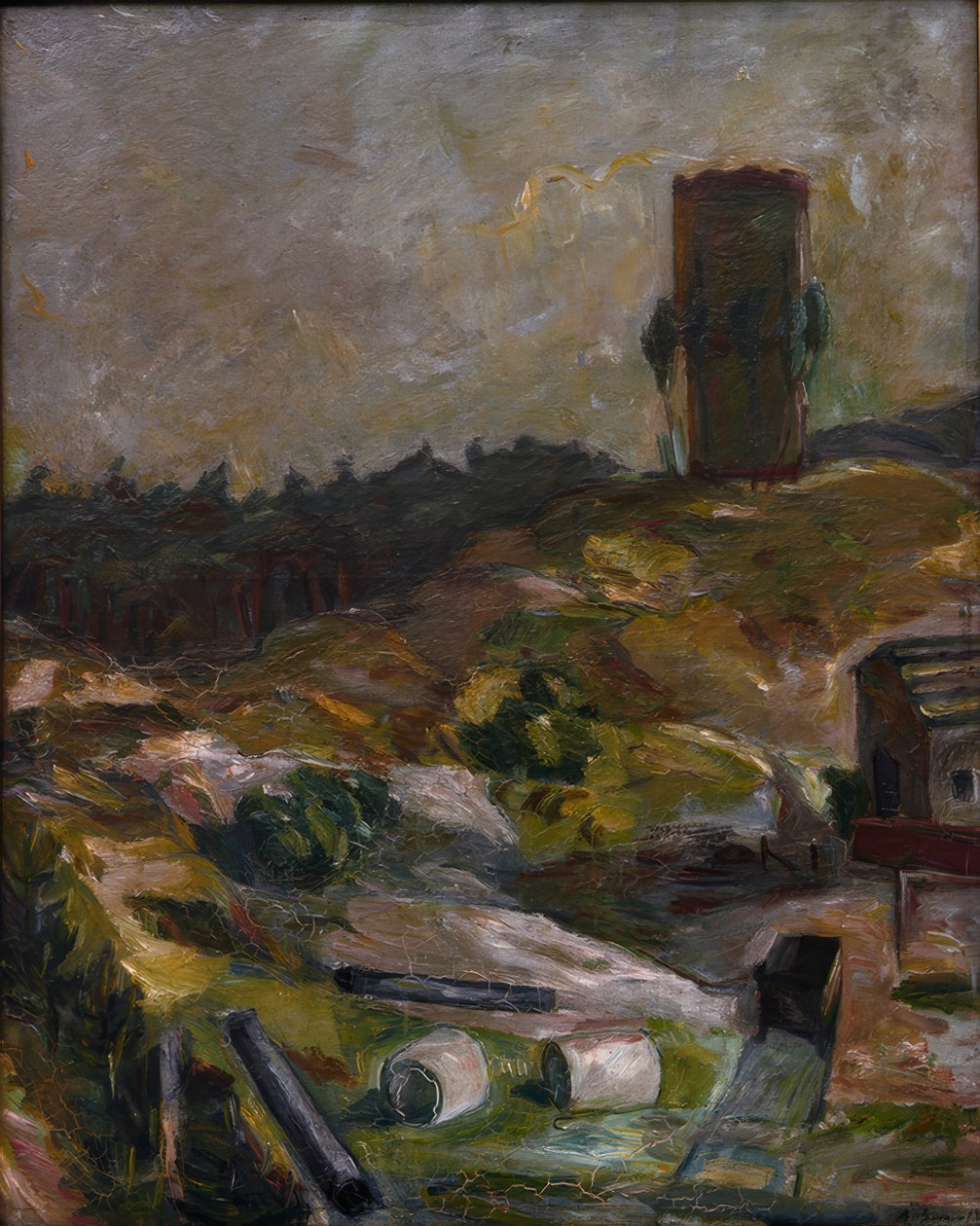 Vanntårn i Hermsdorf av Max Beckmann