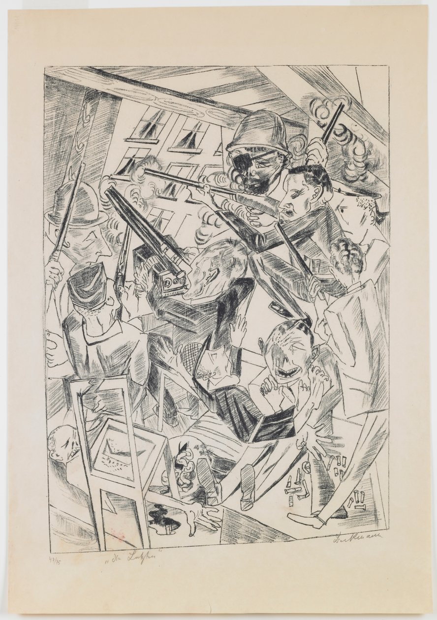 plate 10: The Last Ones av Max Beckmann