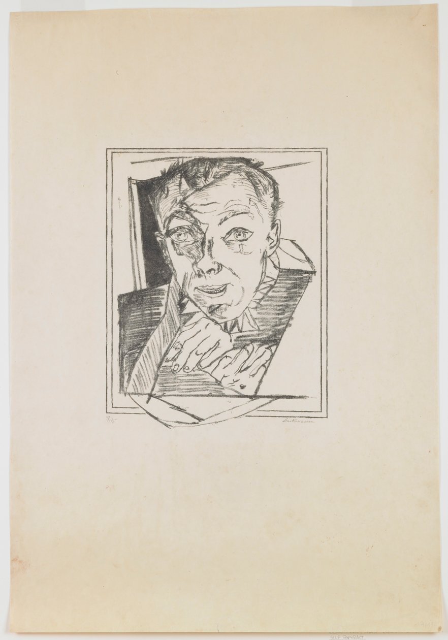 plate 1: Selvportrett av Max Beckmann