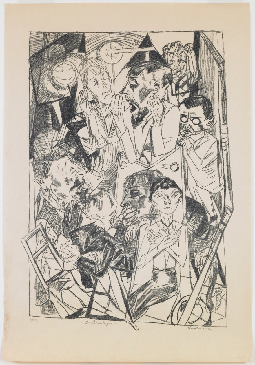 plate 6: Ideologene av Max Beckmann
