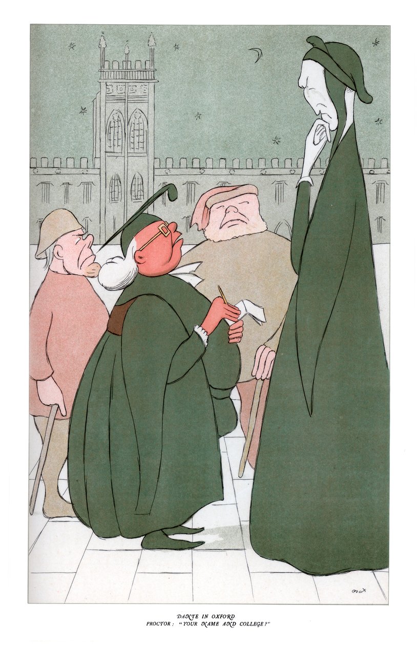 Dante i Oxford, Proctor: Your Name And College, 1904 av Henry Maximilian Beerbohm