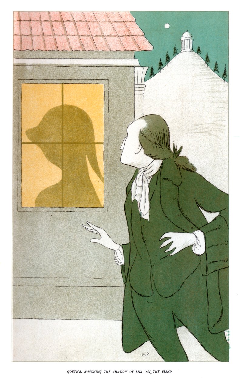 Goethe ser på skyggen av Lili på de blinde, 1904 av Henry Maximilian Beerbohm