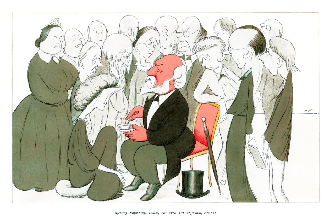 Robert Browning, Tar te med Browning Society, 1904. av Henry Maximilian Beerbohm