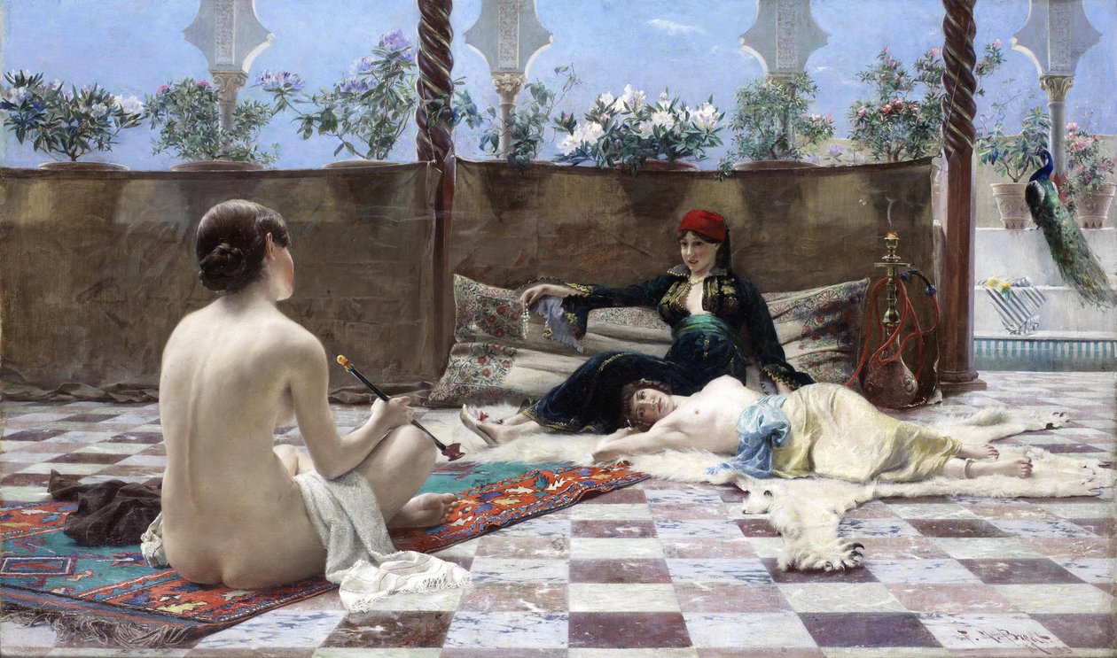Tyrkiske kvinner - Peinture de Ferdinand Max Bredt (1860-1921) - 1893 - Olje på lerret - 60,5x100,5 - Privat samling av Max Ferdinand Bredt