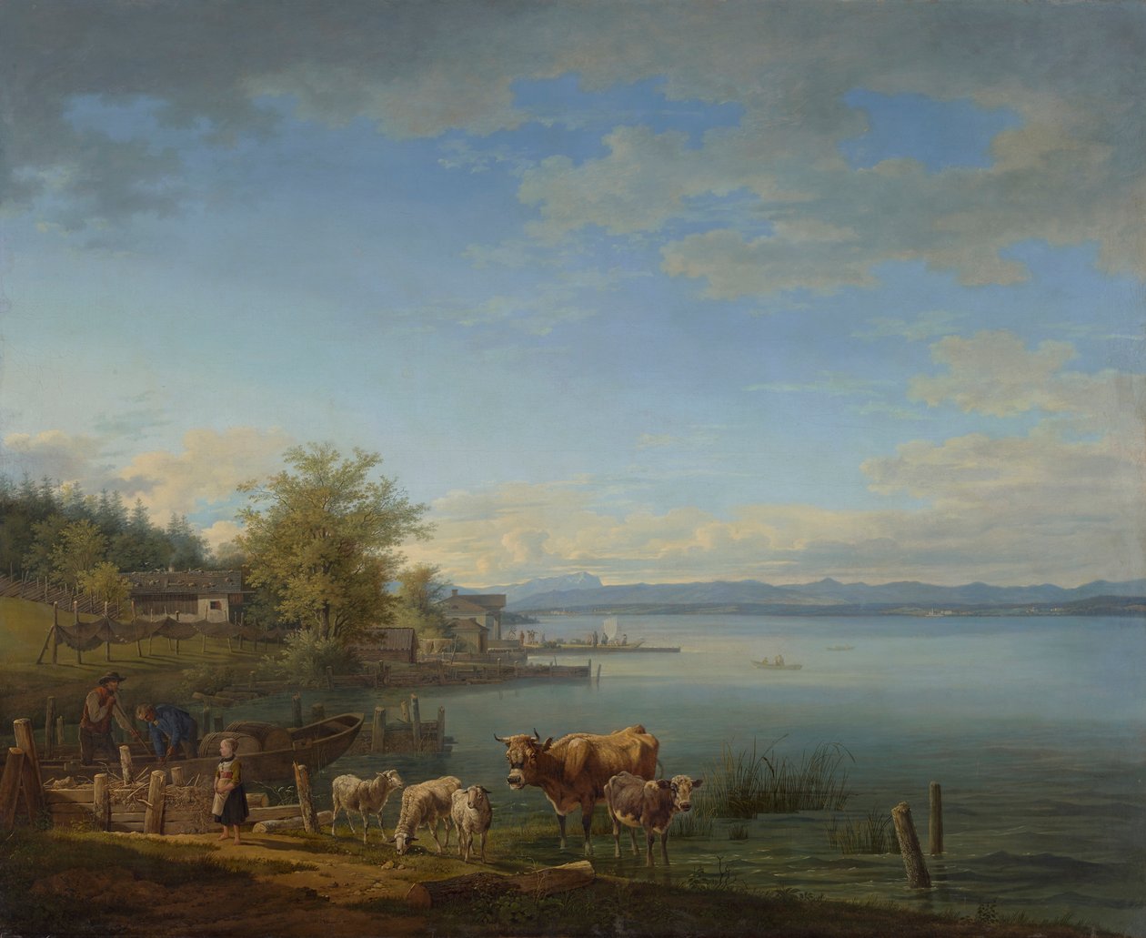 Den østlige bredden av innsjøen Starnberg av Max Joseph Wagenbauer