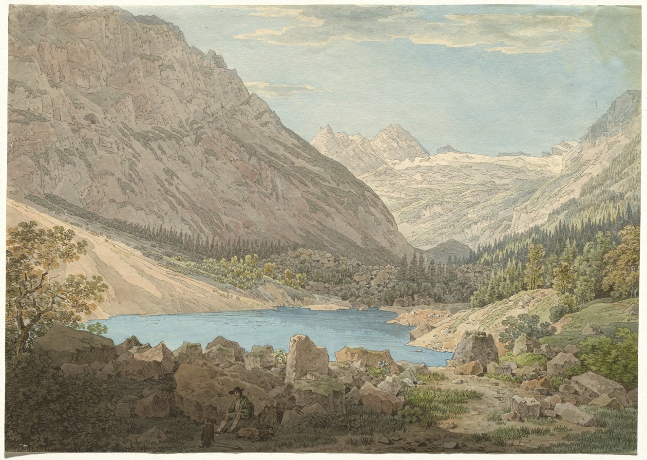 "The Blue Pool" i Rein Valley nær Garmisch av Max Joseph Wagenbauer
