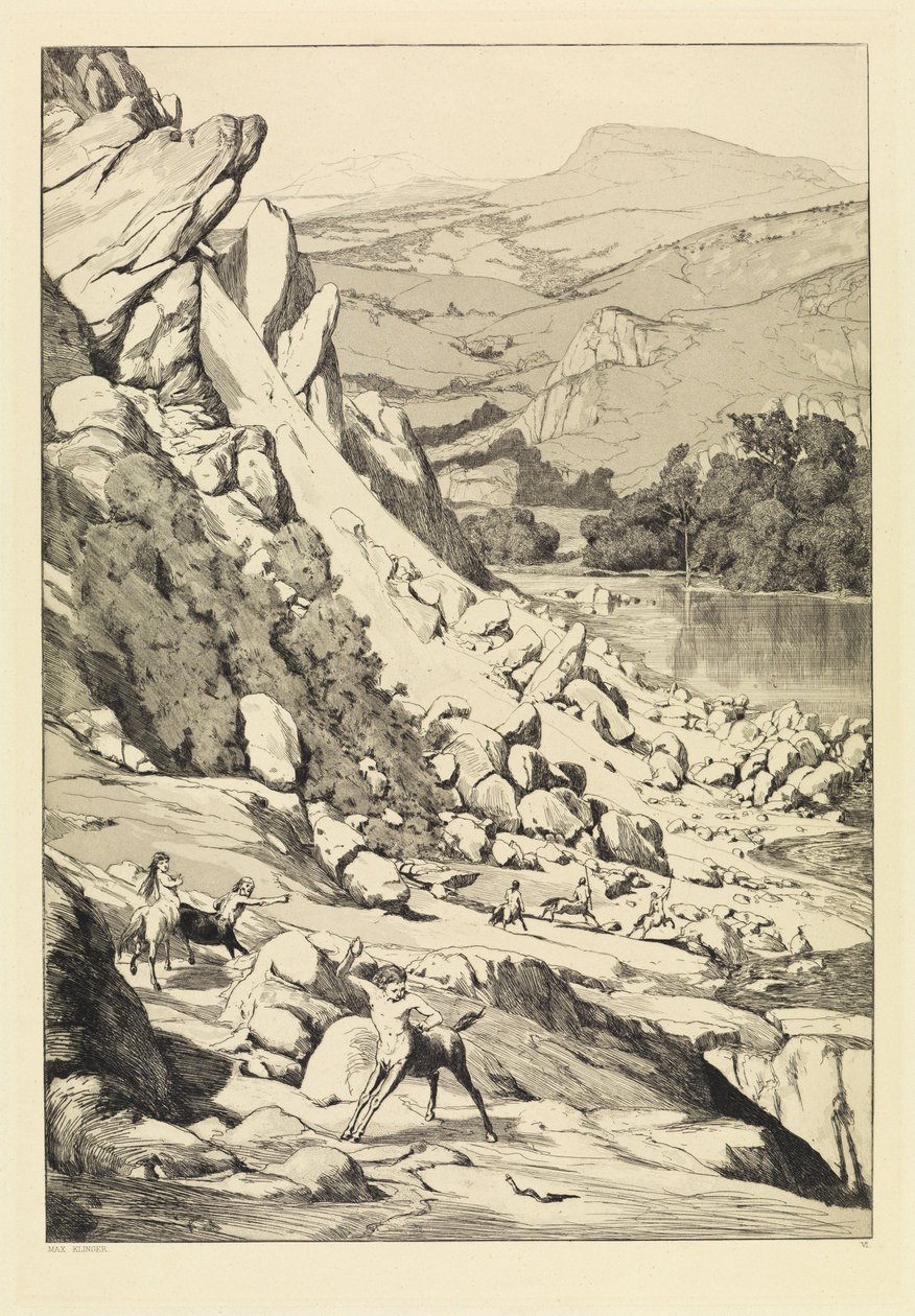 Jordskred (Intermezzi, opus IV, blad 6) av Max Klinger