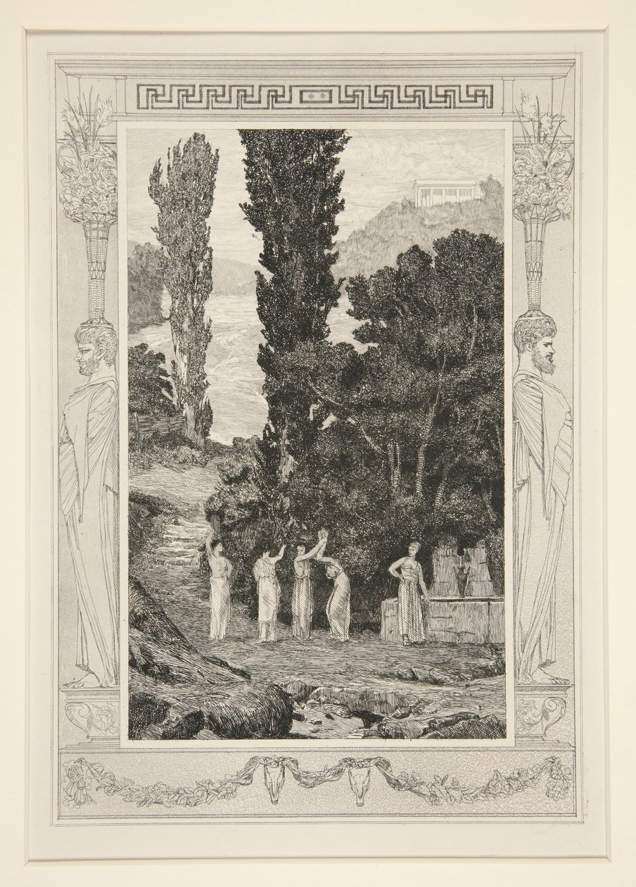 Klassiske figurer (Psyche Wandering) av Max Klinger