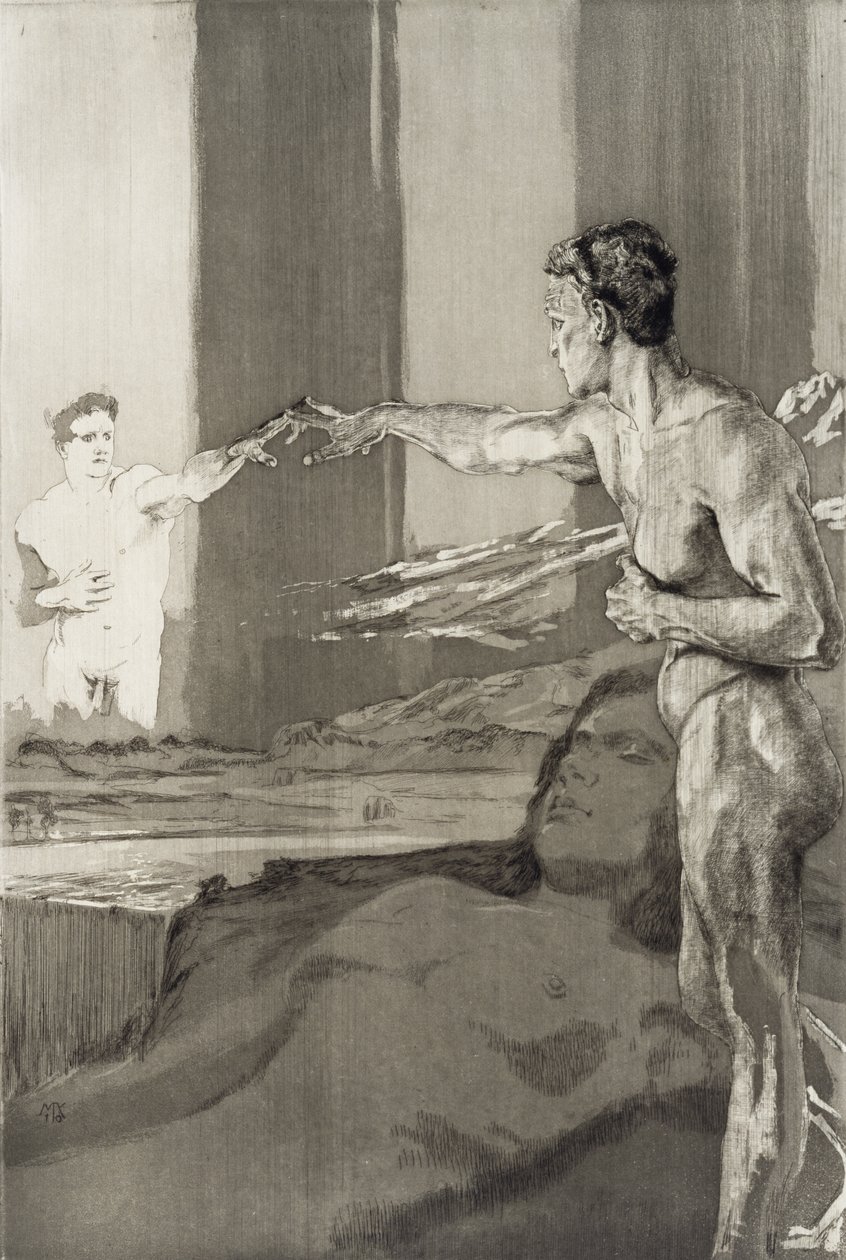 Der philosophe (Filosofen), nummer 3 av Max Klinger