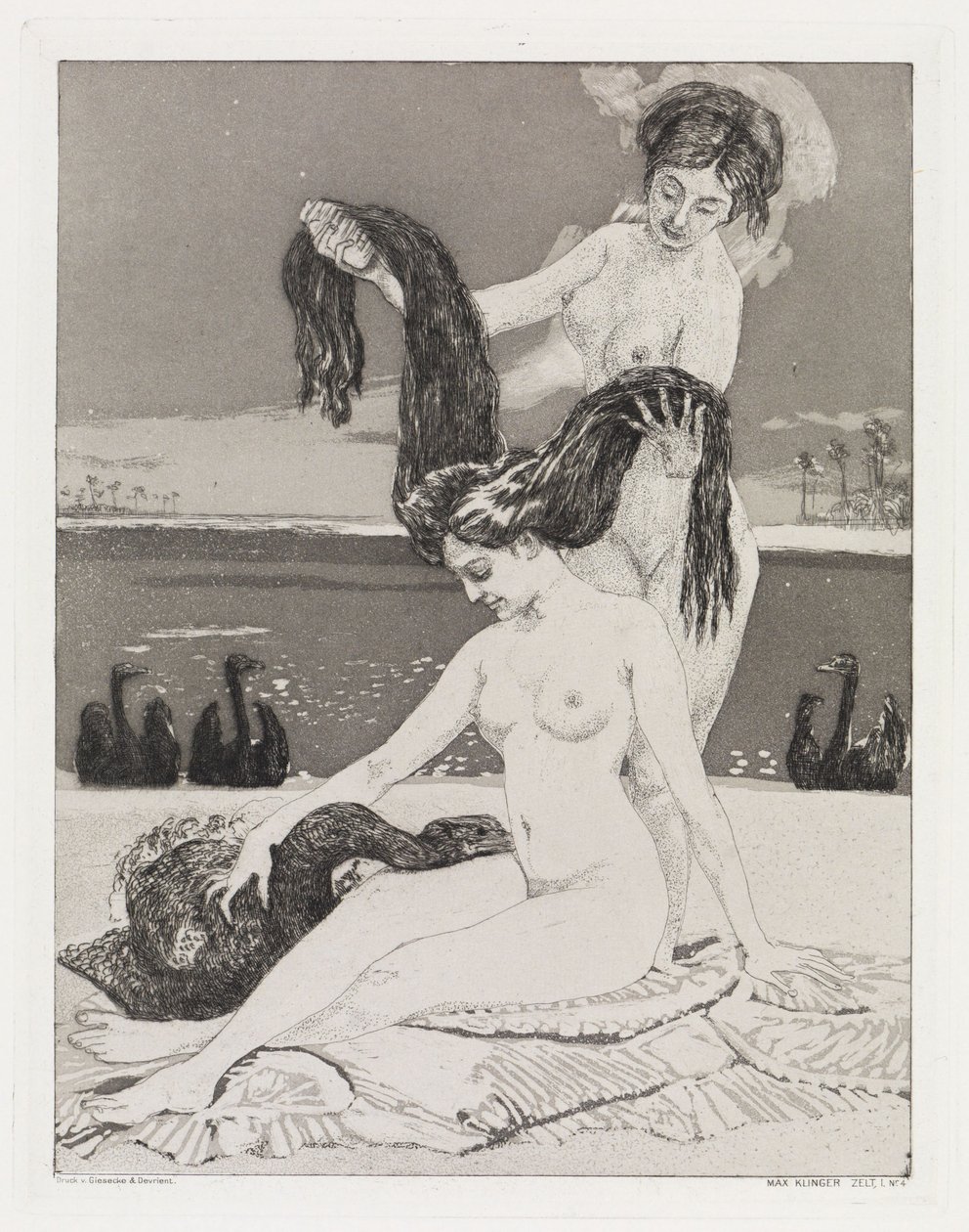 Svanene (Telt, Opus XIV, 1. del, nr. 4) av Max Klinger