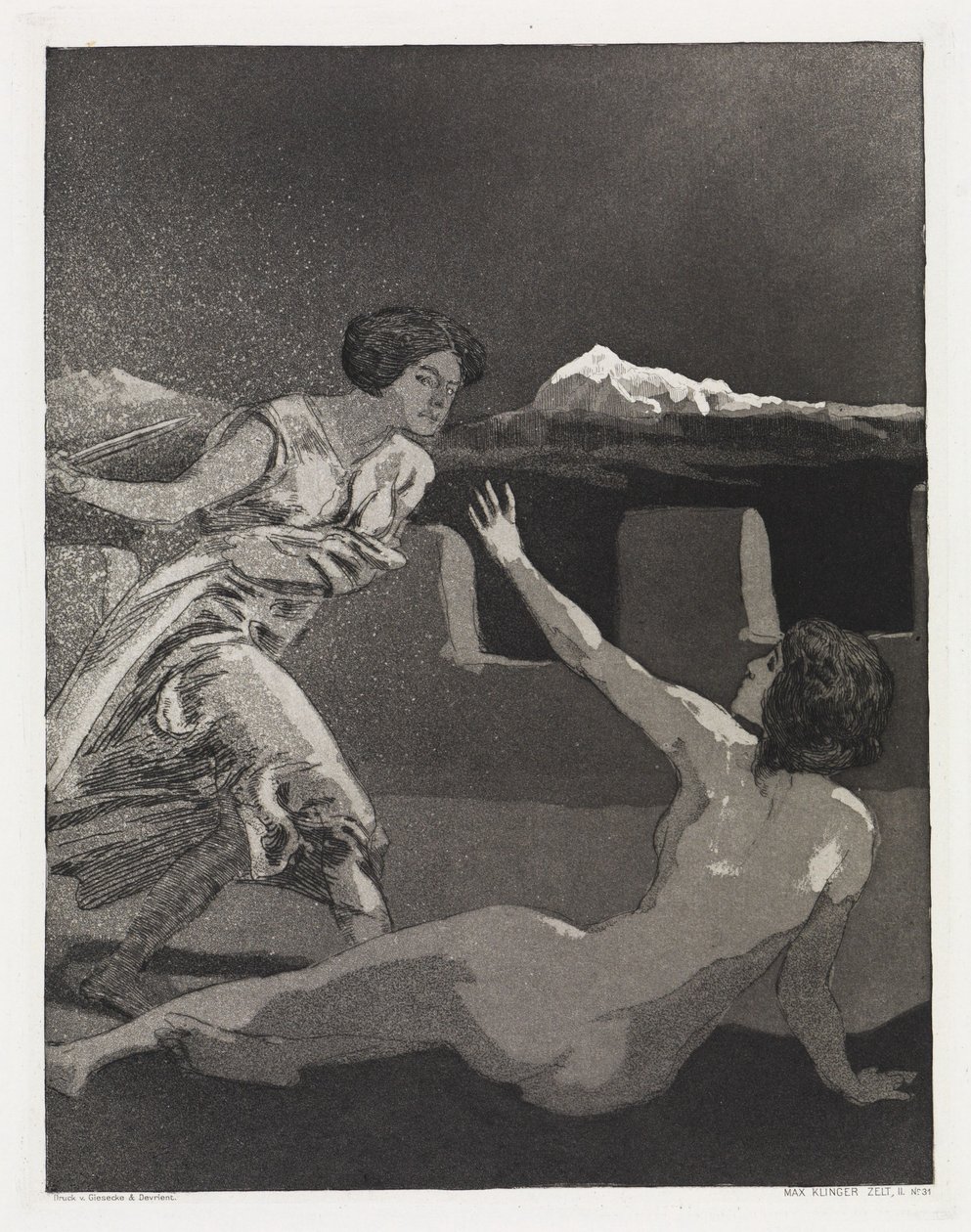 Trussel (Telt, opus XIV, del 2, nr. 31) av Max Klinger