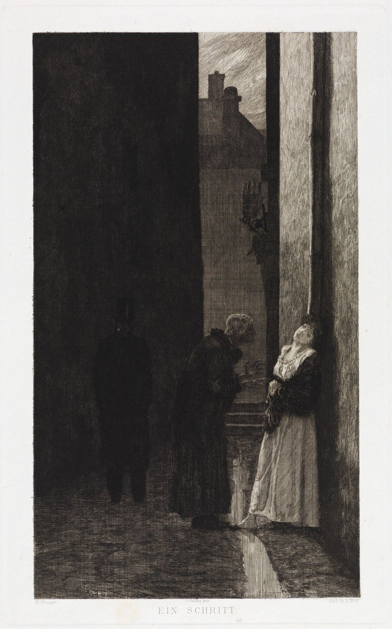 Et skritt (Dramaer, opus IX, blad 2) av Max Klinger