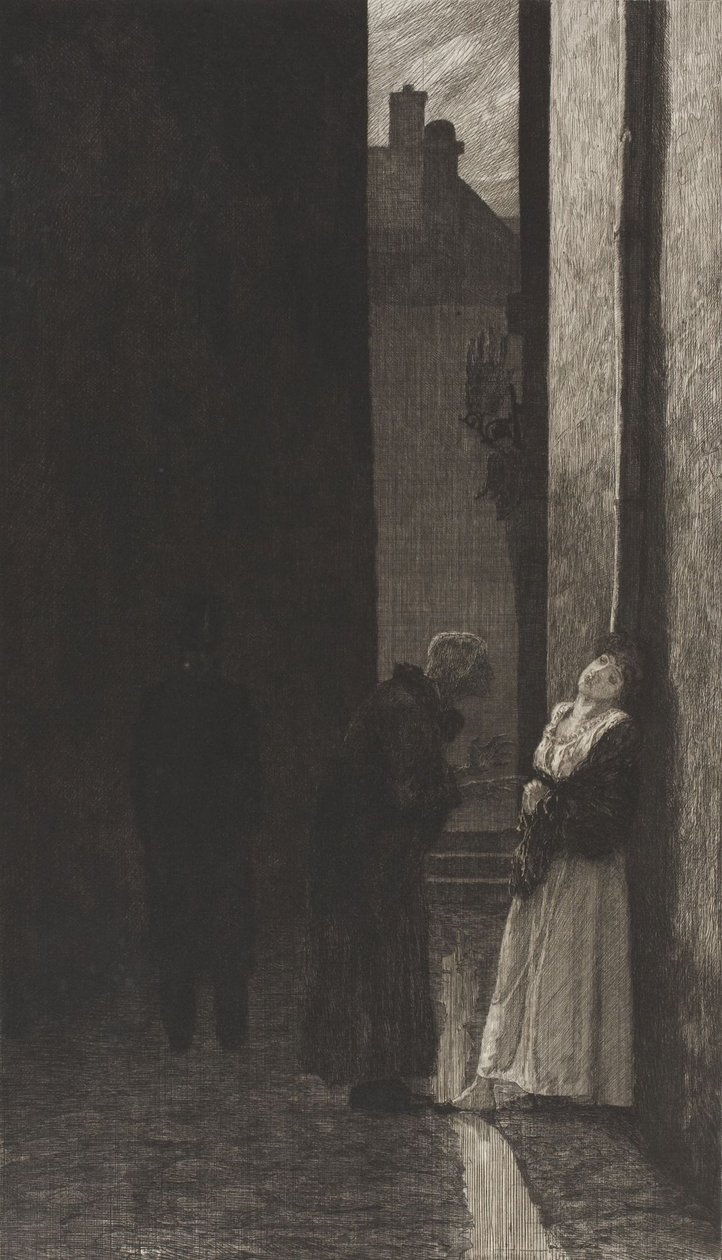 Ett skritt, fra Dramaer opus IX av Max Klinger