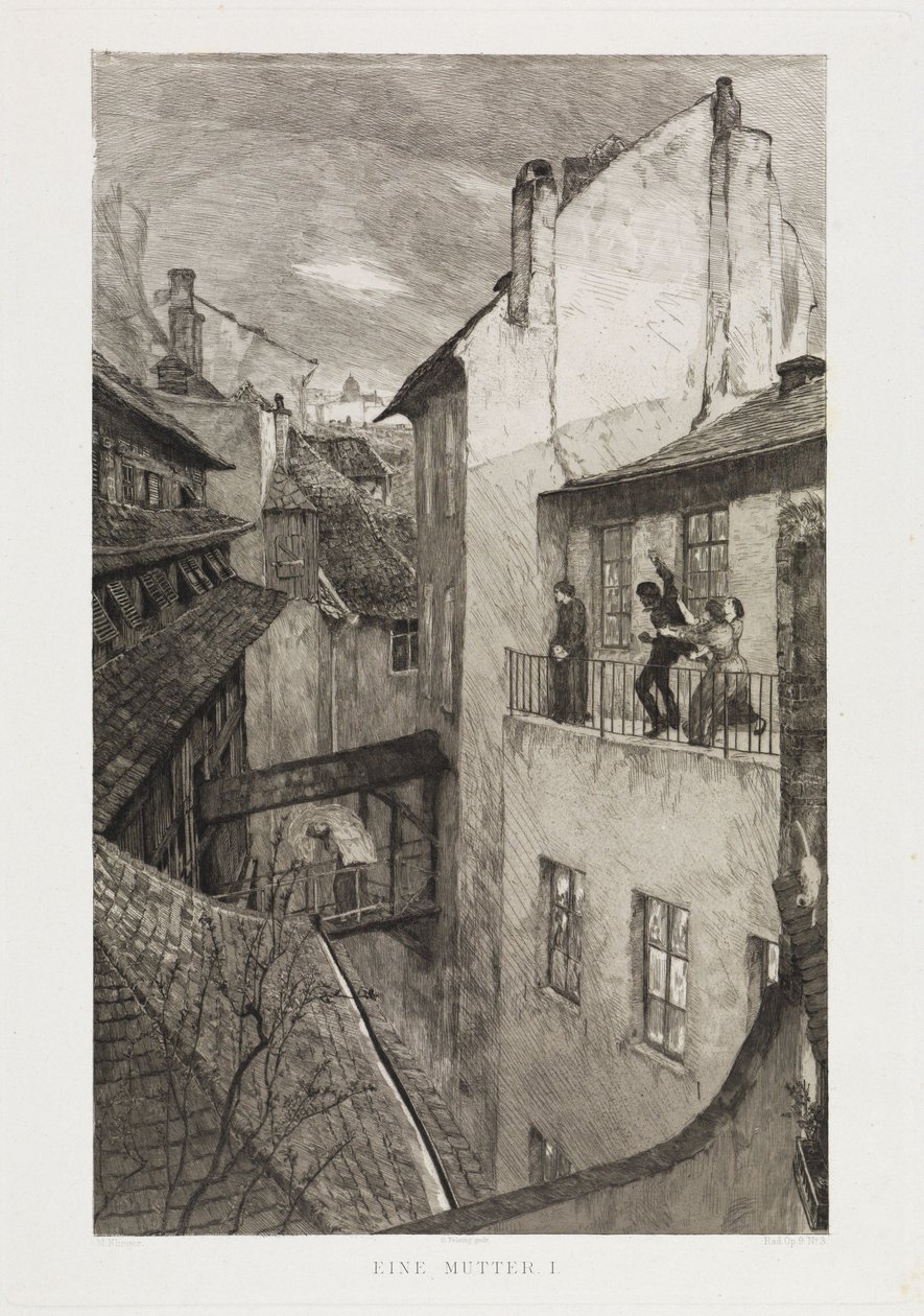 En mor I (Dramaer, opus IX, blad 3) av Max Klinger