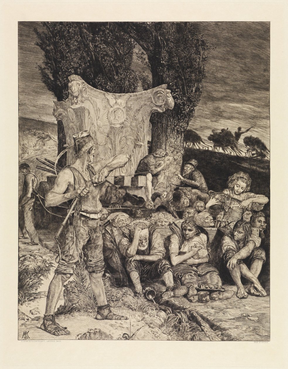 Elendighet (Om døden, annen del, opus XI, plate 7) av Max Klinger