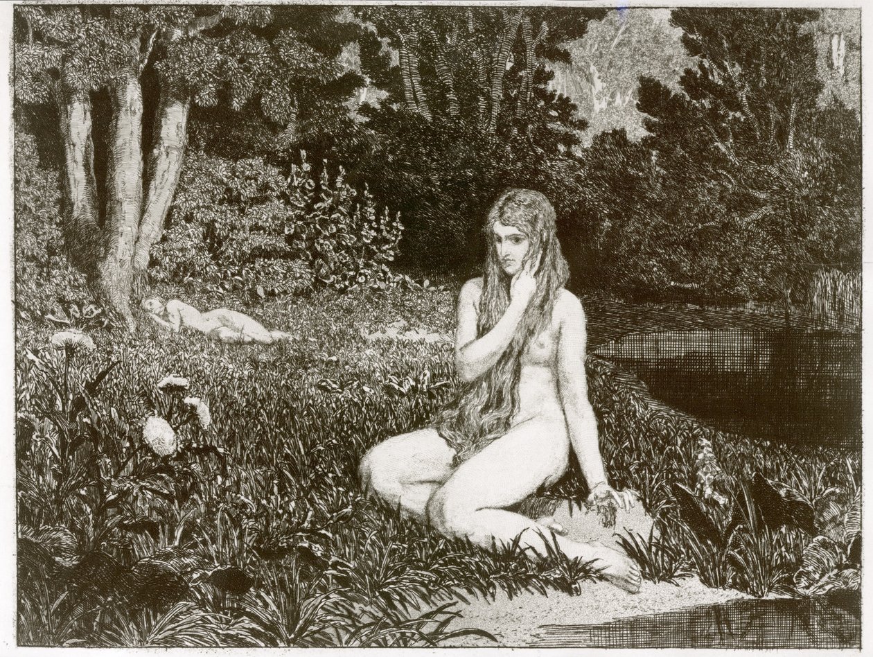Eva og fremtiden (Opus III), blad 1: Eva av Max Klinger