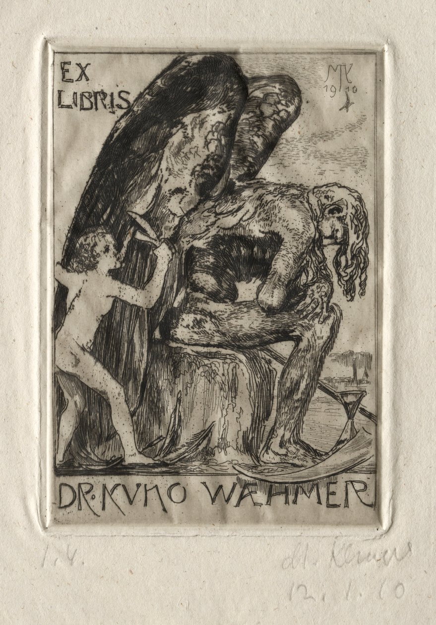 Ex Libris Dr. Kuno Waehmer, 1910. av Max Klinger