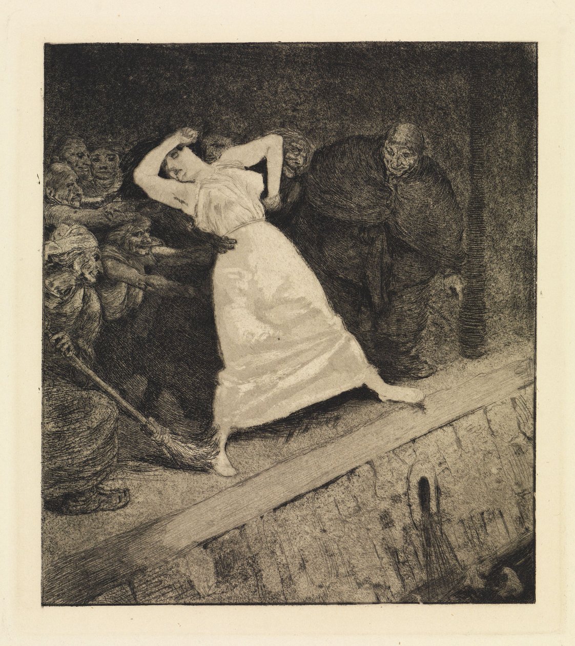 I rennesteinen! (Et liv, opus VIII, plansje 10) av Max Klinger