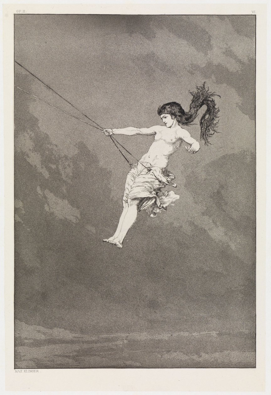 Intermezzo (Første intermezzo) (Redninger av ovidiske ofre, Opus II, blad 6) av Max Klinger