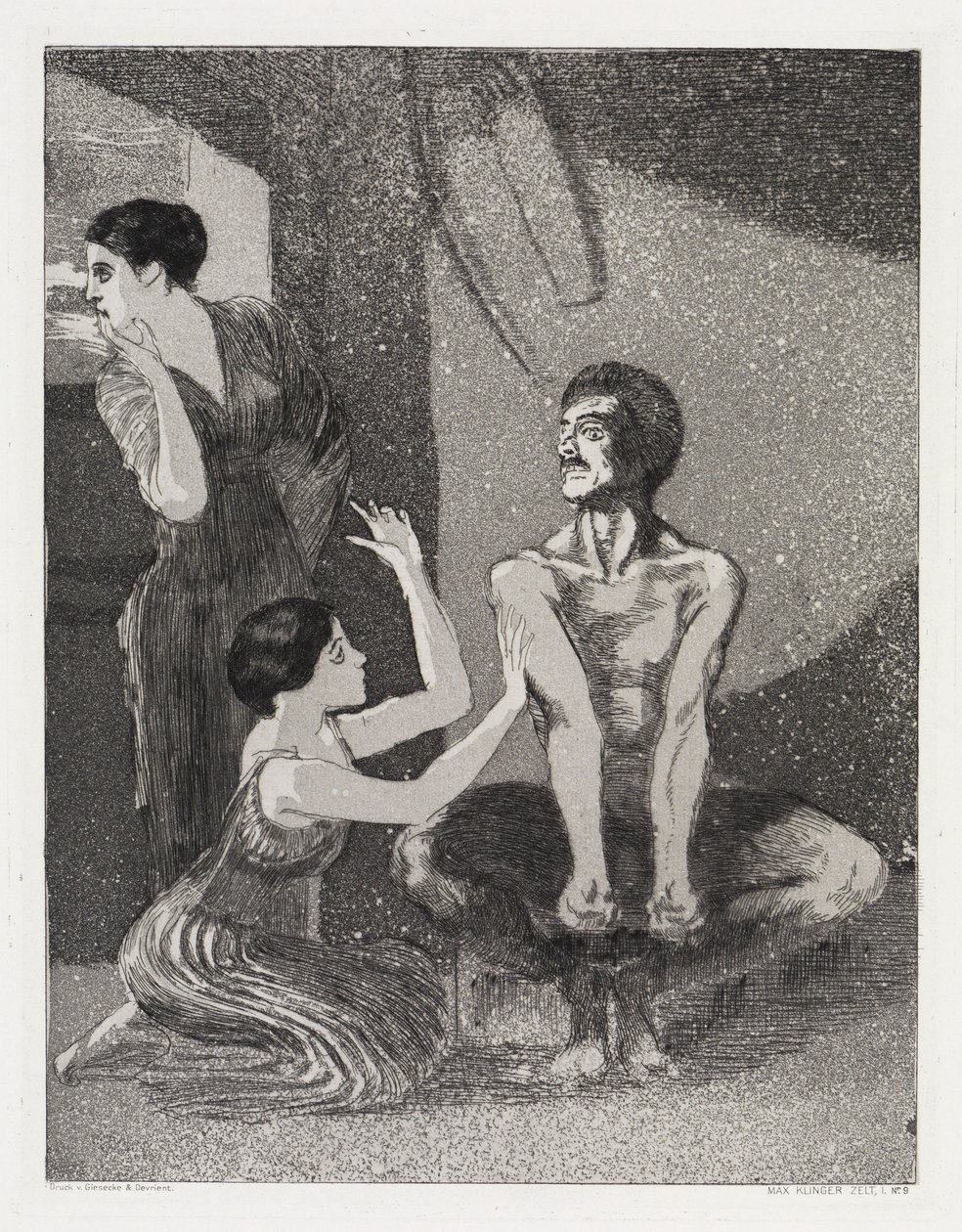 Jenta og skytteren (Telt, Opus XIV, 1. del, nr. 9) av Max Klinger