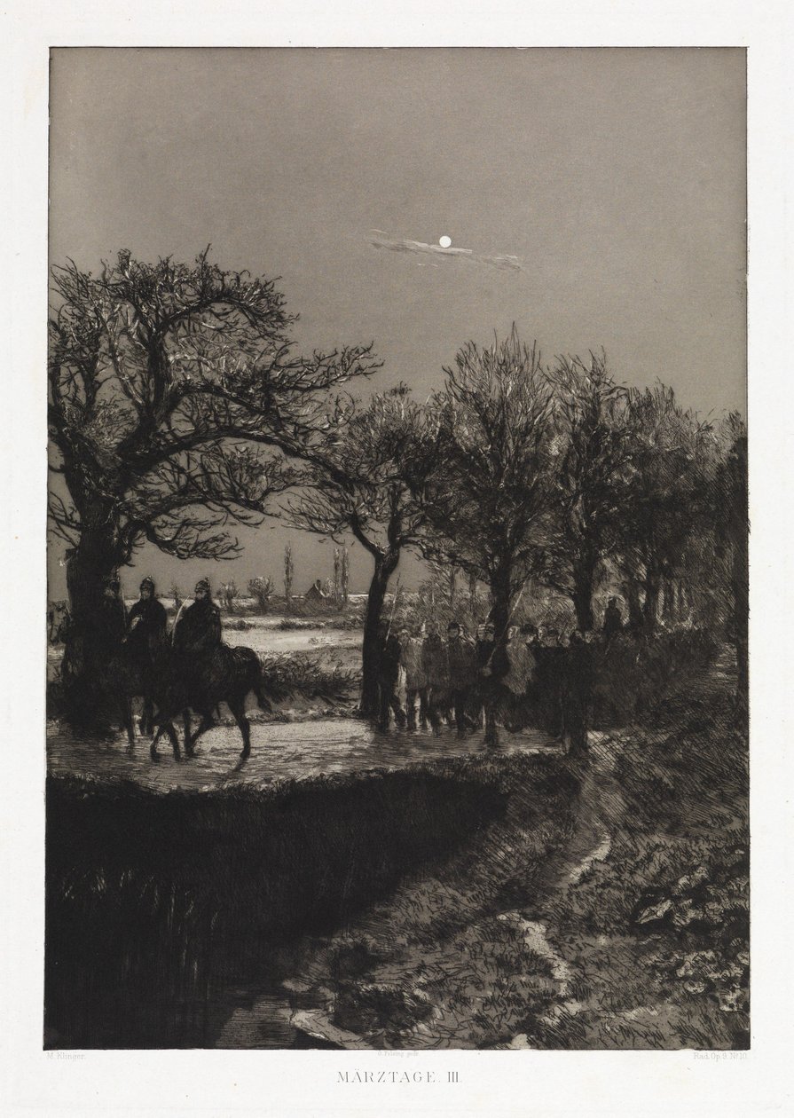 Marsdager III (Dramaer, opus IX, blad 10) av Max Klinger
