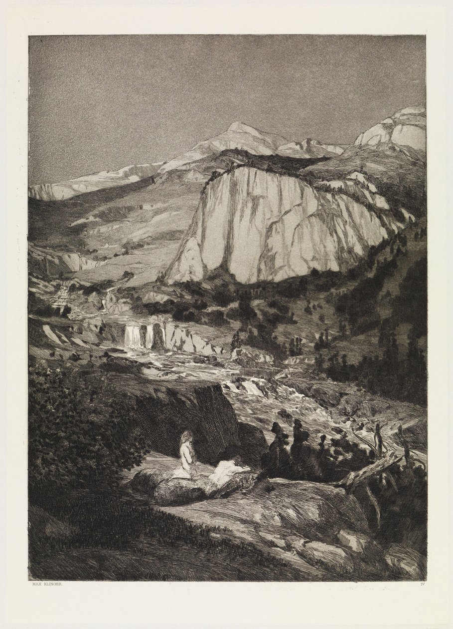 Månenatt (Intermezzi, opus IV, blad 4) av Max Klinger