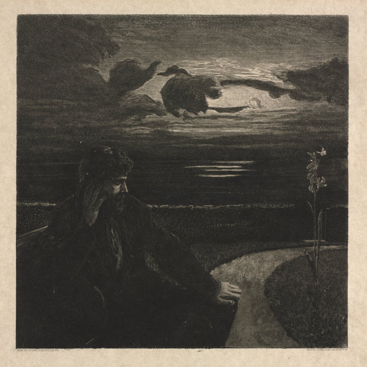 Natt, fra døden, del I, Opus XI Natt, Fra døden, del I, Opus XI, 1889. av Max Klinger