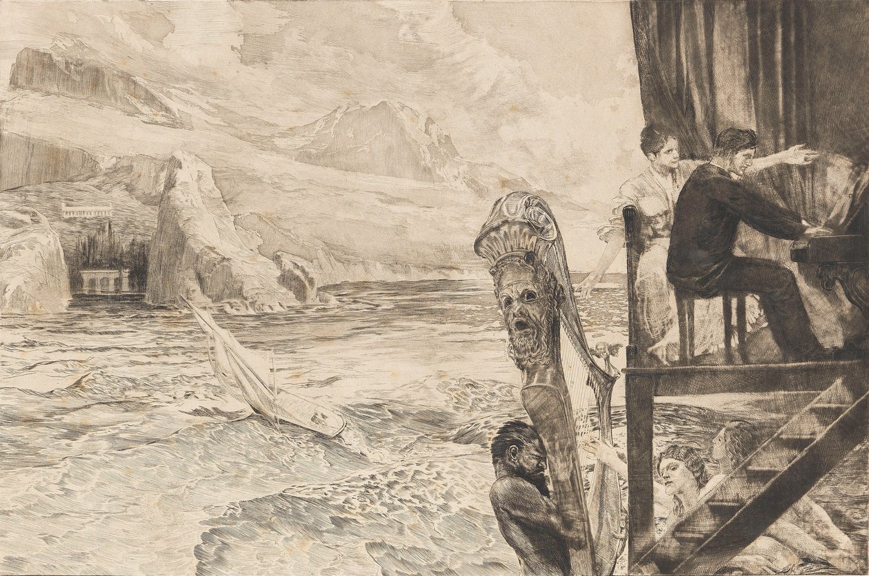 Opus XII, Brahms fantasi, 1894. av Max Klinger