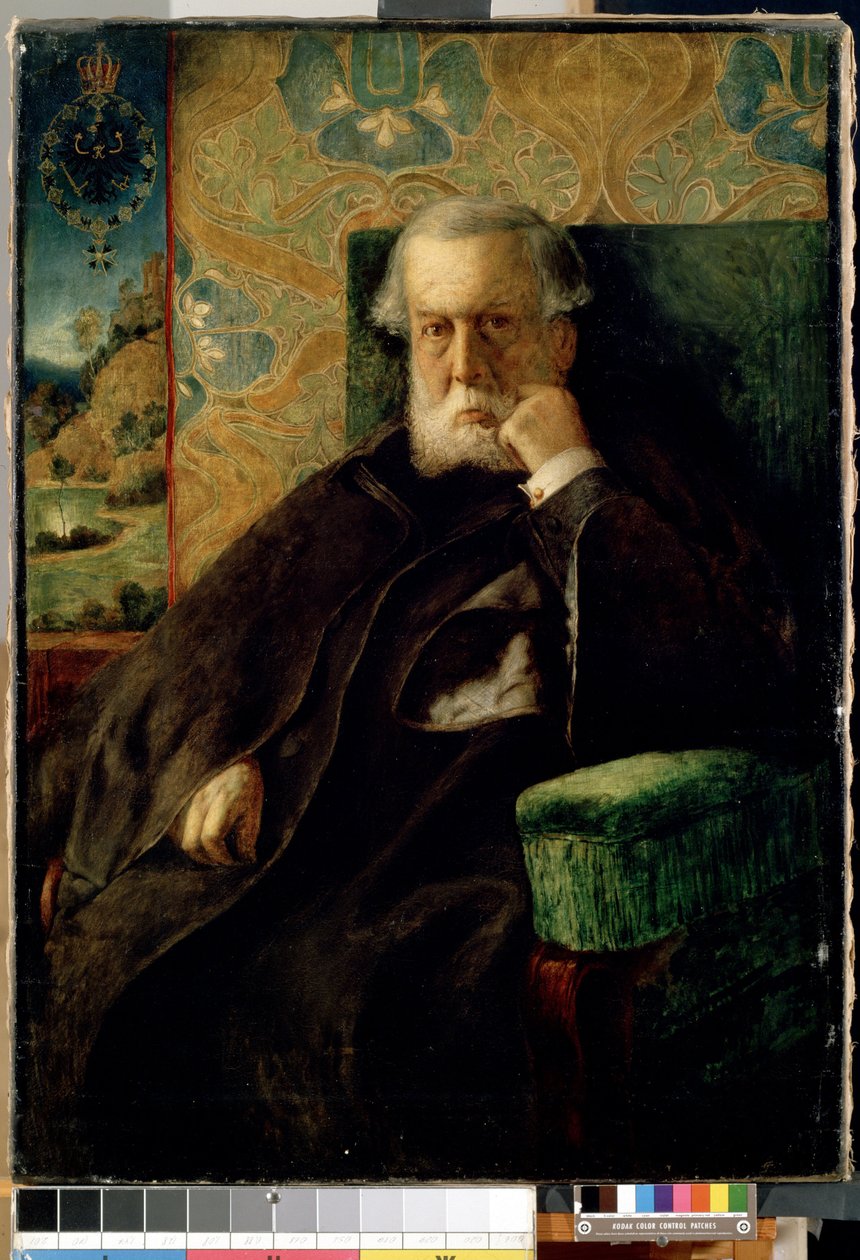 ""Portrett av doktor von Meyer"" Maleri av Max Klinger (1857-1920) Mål 111,3x80,2 cm Mikalojus Konstantinas Ciurlionis Fine Arts Museum, Kaunas, Litauen av Max Klinger