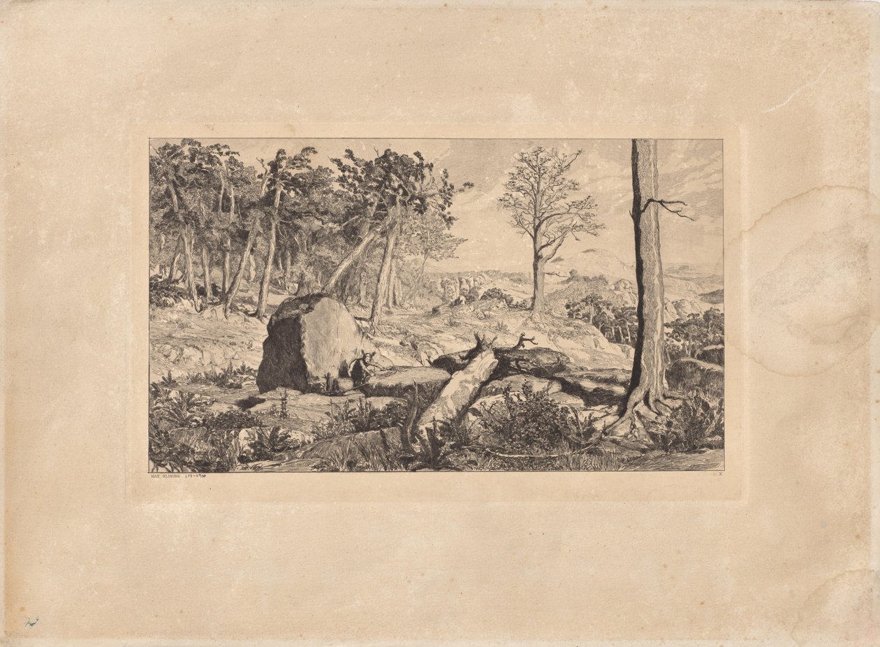 Simplicius i skogødemarken (plate X), fra Intermezzi. Raderinger, op. IV. 12 komposisjoner av Max Klinger