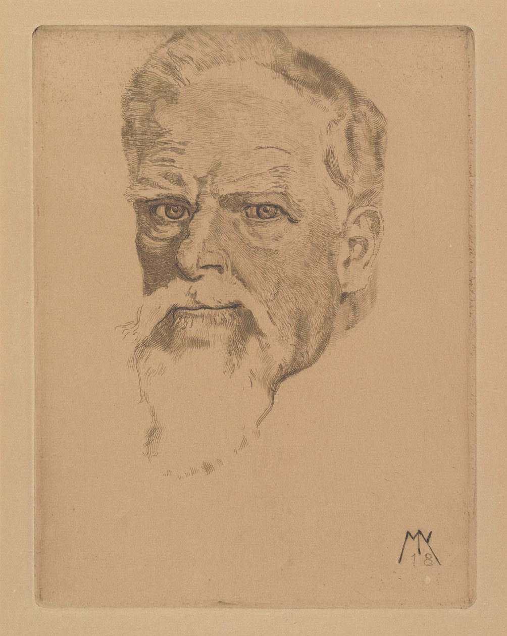Selvportrett av Max Klinger