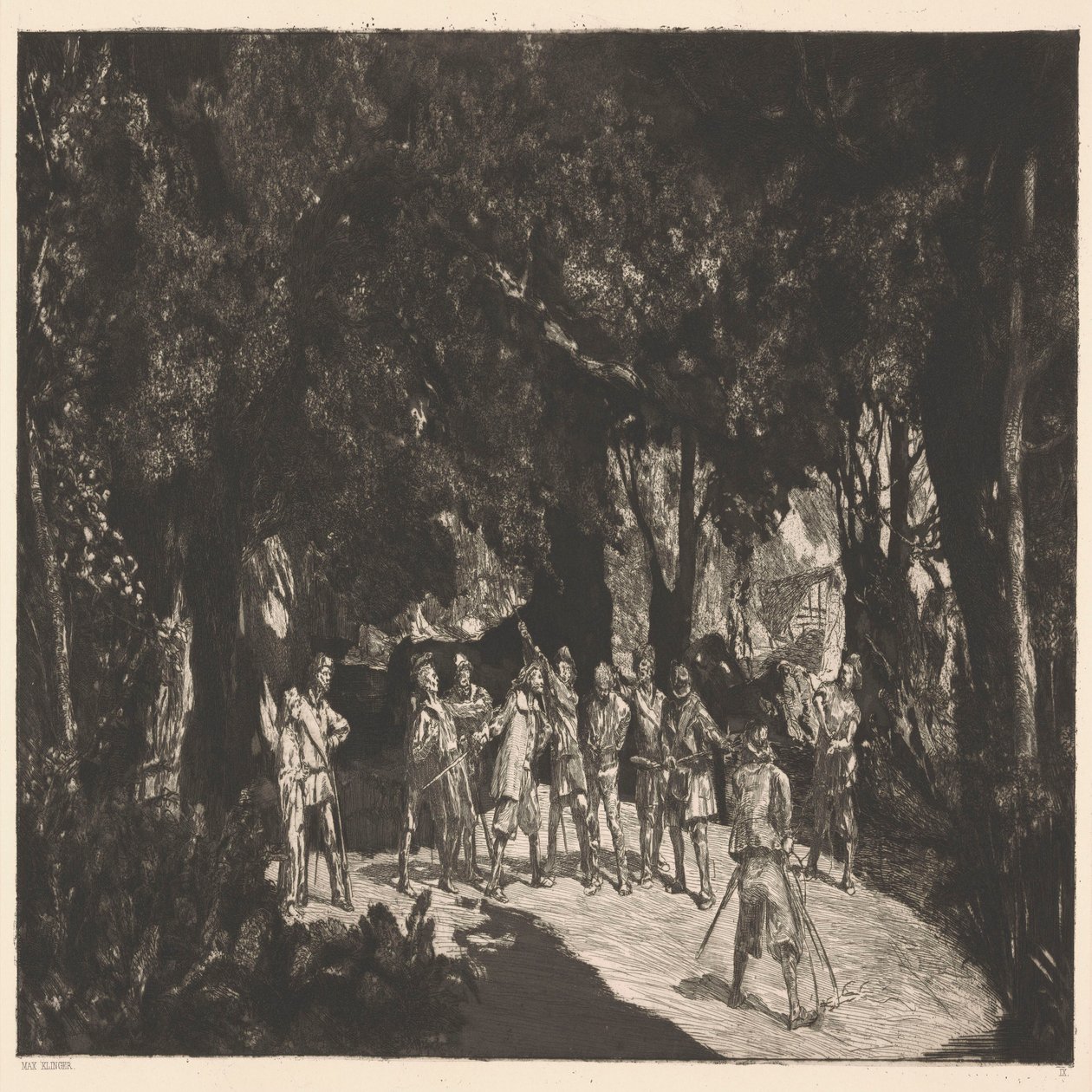 Simplicius blant soldatene av Max Klinger