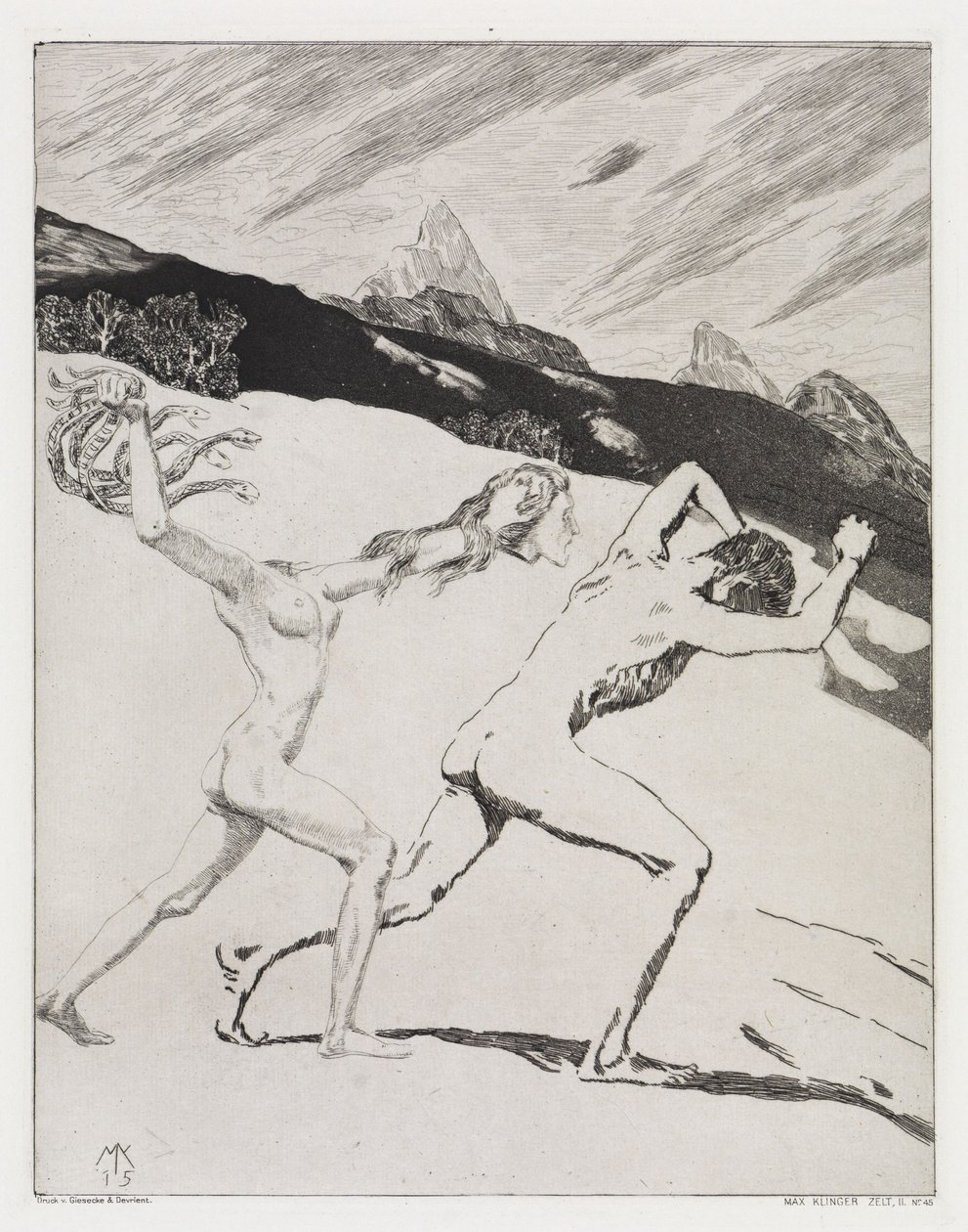 Vertreibung (Telt, Opus XIV, 2. del, nr. 45) av Max Klinger