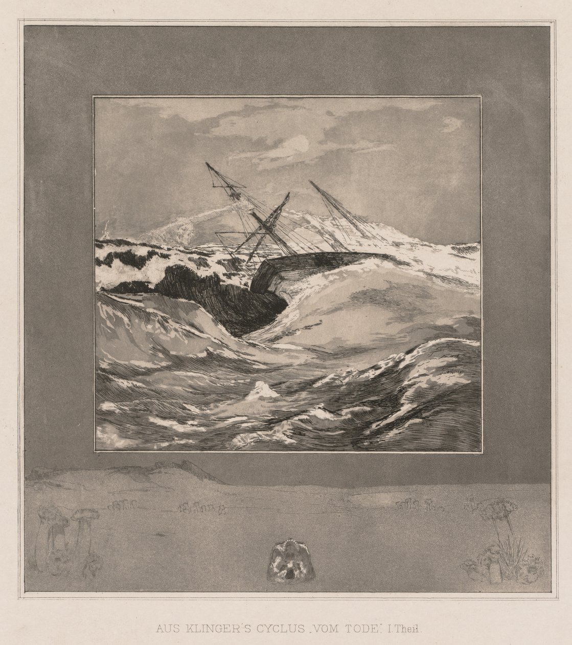 Her er Tode og Opus EE, 1889, nr. 3 . av Max Klinger