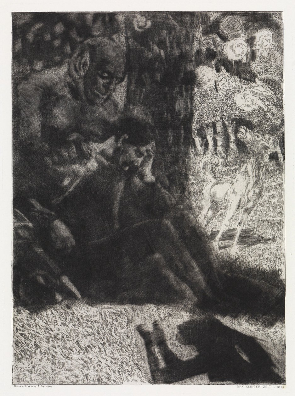 Trollmannen og ridderen (Telt, Opus XIV, 2. del, nr. 34) av Max Klinger