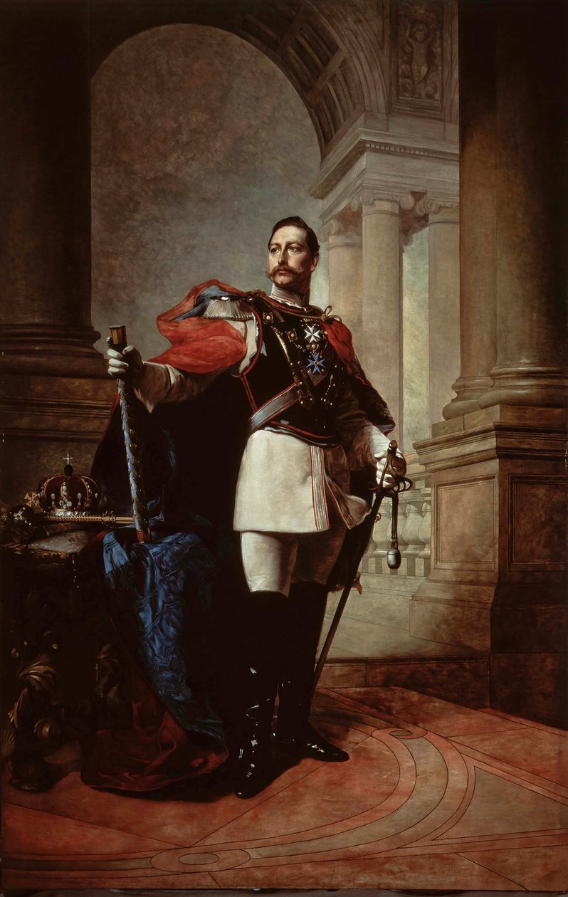 Portrett av den tyske keiseren Wilhelm II 1859-1941, kongen av Preussen, 1904. av Max Koner