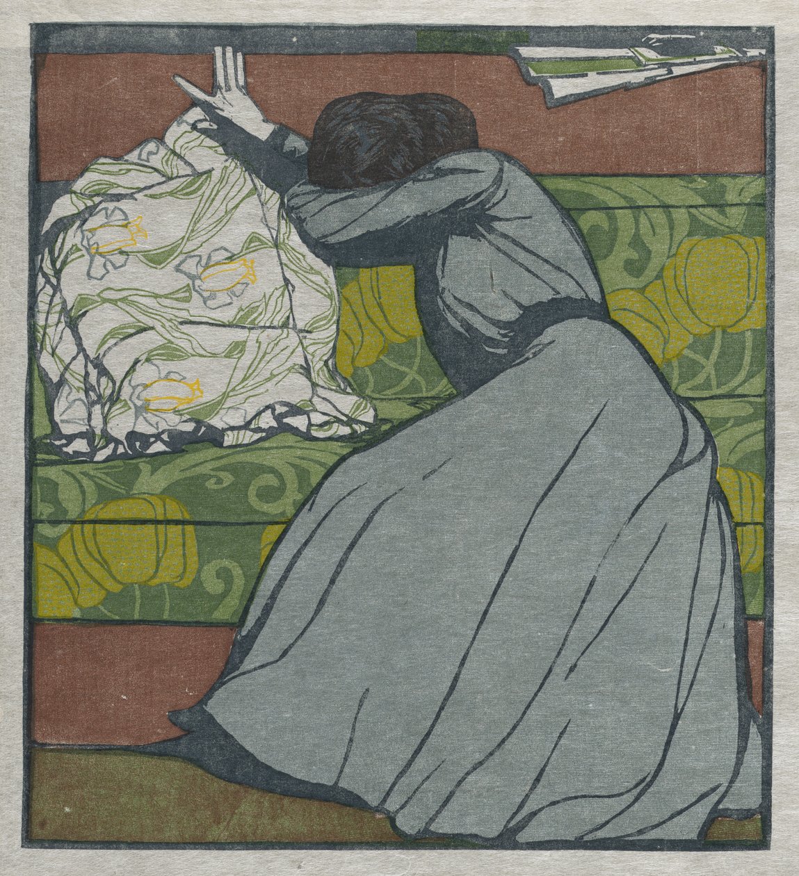 The Cushion (Martha Kurzweil sitter på en divan) av Max Kurzweil